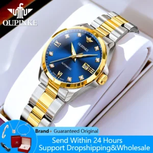 OUPINKE 3199 Women's Watches Real Diamond Swiss Movement Automatic Mechanical Wrist Watches For Women Top Luxury Ladies Watches