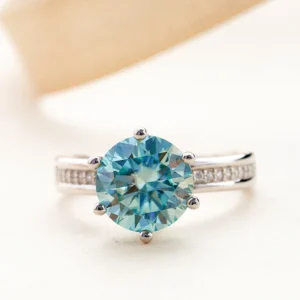 JoyceJelly 3 CT 9mm D Color VVS Moissanite Ring GRA Certified Lab Created Diamond Wedding Band Solid 925 Silver Luxury Jewelry