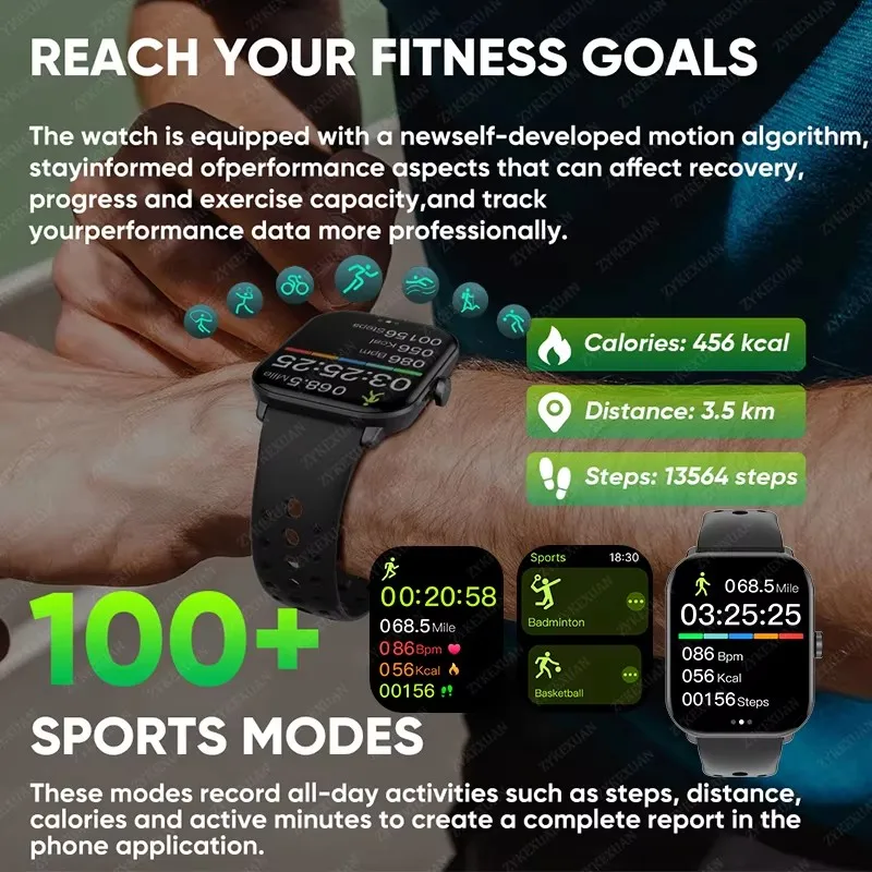 2026 New BOXUXING Watch 5 Men Women HD AMOLED Display Screen Heart Rate Bluetooth Call GPS Track Waterproof Sports Smart Watch - Image 6