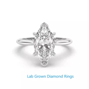 IGI Certified 2 CT Marquise CVD HPHT DEF VS-VVS Lab Grown Diamond Platinum 950 Solitaire Engagement Ring For Lady