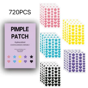 720PCS Star&Heart Shape Pimple Patch Acne Colorful Invisible Acne Removal Skin Care Stickers Concealer Face Spot