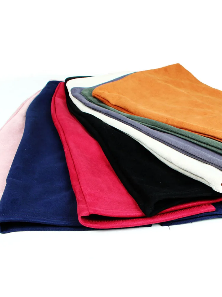 Sexy Multi Color Suede Midi Pencil Skirt Women 2024 Fashion Elastic High Waist Office Lady Bodycon Skirts Saias - Image 5