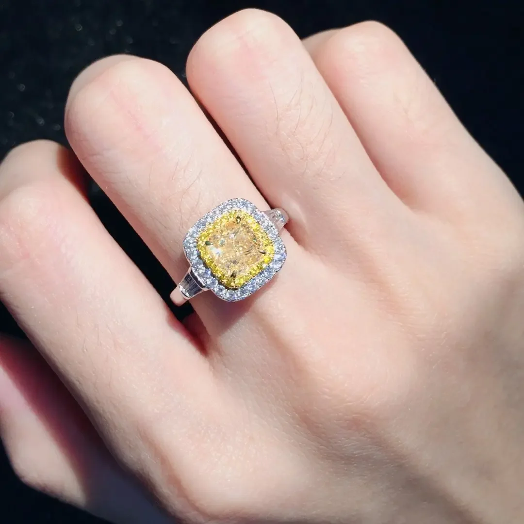 Natural Diamond 18K Gold Pure Gold Ring Beautiful Gemstone Ring Good Upscale Trendy Classic Party Fine Jewelry Hot Sell New 2025 - Image 6