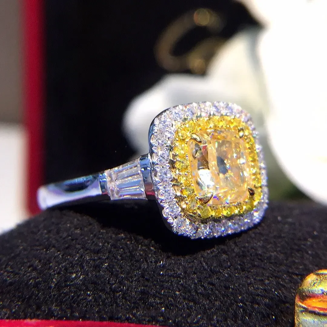 Natural Diamond 18K Gold Pure Gold Ring Beautiful Gemstone Ring Good Upscale Trendy Classic Party Fine Jewelry Hot Sell New 2025 - Image 5