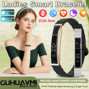 New Smart Bracelet luxury Women's Heart rate sleep Health Monitoring Exercise Menstrual Waterproof Advanced Sense Watch Women