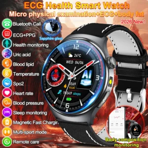 2026New Health Diagnosis Smart Watches Men Sport ECG Heart Rate Blood Pressure Uric acid Waterproof Smartwatches For Men women