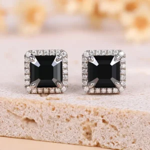 SACE GEMS 1ct D Color Certified Moissanite Stud Earrings Lab Created Diamond 925 Sterling Silver Gold Plated Wedding Jewelry