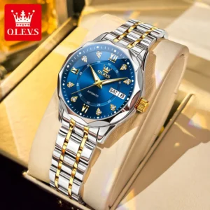OLEVS Original Fashion Watches For Women Automatic Mechanical Luxury Wristwatches Waterproof Elegant Watches Gifts for women