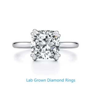 3.00Ct Cushion Cut CVD HPHT Lab-Grown Diamond DEF VS-VVS IGI Certified Diamond Wedding Ring Platinum 950 Rings For Lady