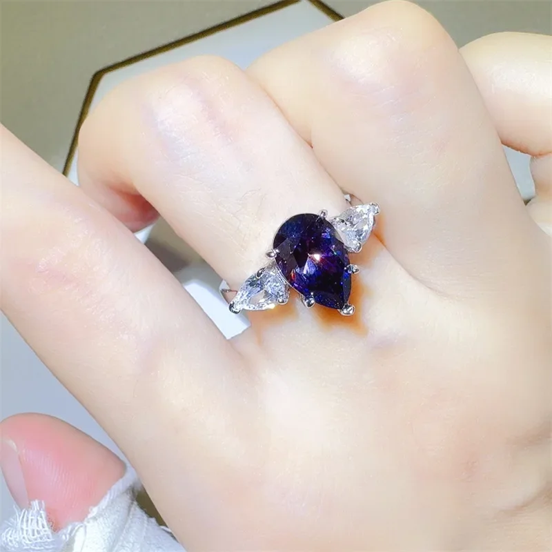 SACE GEMS GRA Certified 1-3CT Moissanite Ring VVS1 Lab Diamond Solitaire Ring for Women Engagement Promise Wedding Band Jewelry - Image 3