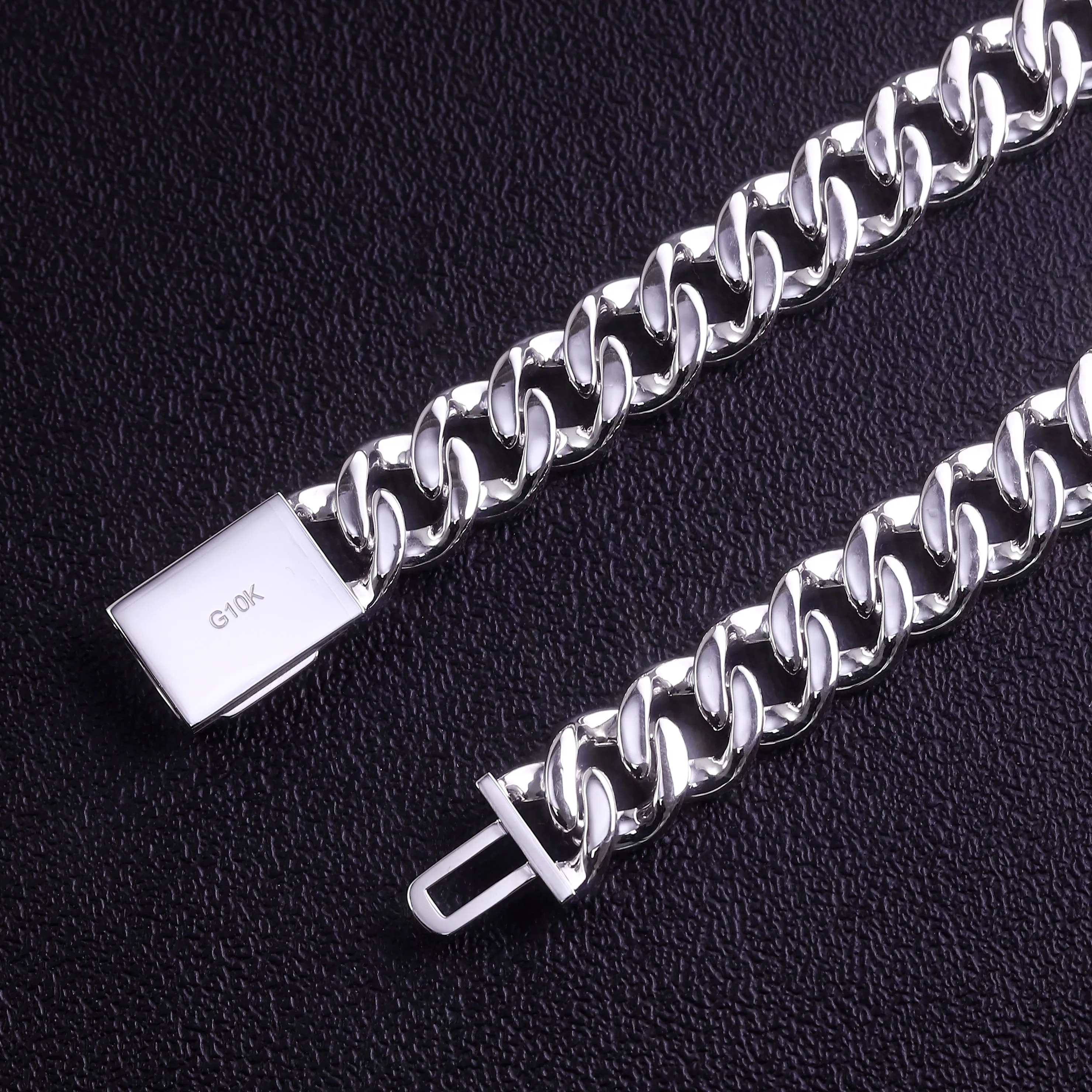 Provence 10K/14K/18K Moissanite Cuban Link Necklace for Men 15 mm Miami Chain for Boyfriend Hip Hop Necklace Custom Jewelry - Image 3