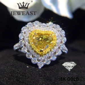 Natural Diamond 18K Gold Pure Gold Ring Beautiful Gemstone Ring Good Upscale Trendy Classic Party Fine Jewelry Hot Sell New 2025