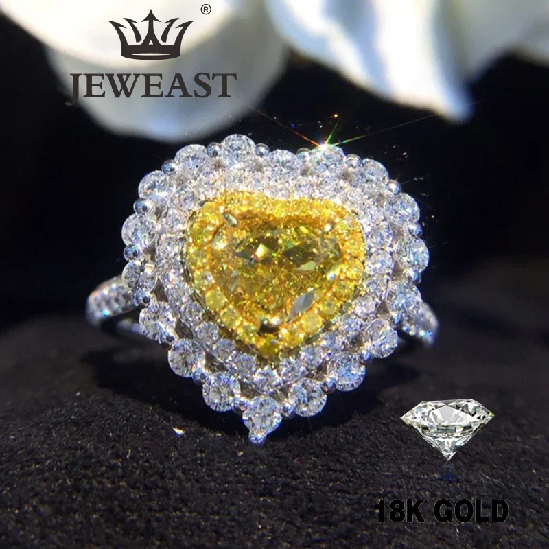 Natural Diamond 18K Gold Pure Gold Ring Beautiful Gemstone Ring Good Upscale Trendy Classic Party Fine Jewelry Hot Sell New 2025
