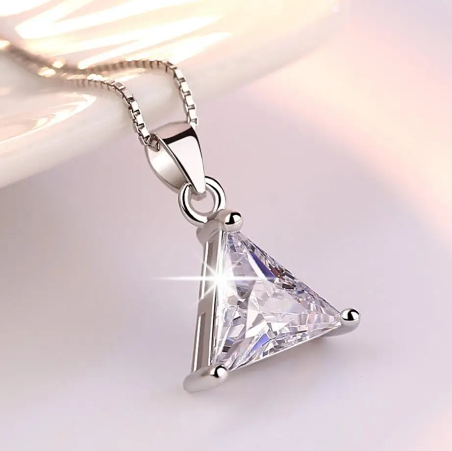 Princess Cut Moissanite Necklace 2CT Certified Lab Created Diamond Pendant Solid S925 Silver Wedding Jewelry - Image 3