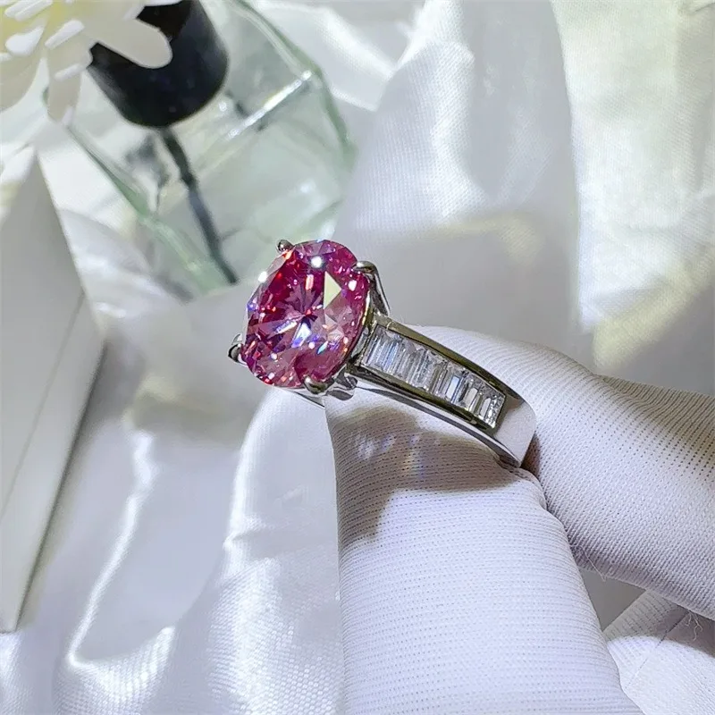 SACE GEMS GRA Certified 3CT Moissanite Ring VVS1 Lab Diamond Solitaire Ring for Women Engagement Promise Wedding Band Jewelry - Image 4