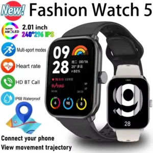 2026 New BOXUXING Watch 5 Men Women HD AMOLED Display Screen Heart Rate Bluetooth Call GPS Track Waterproof Sports Smart Watch