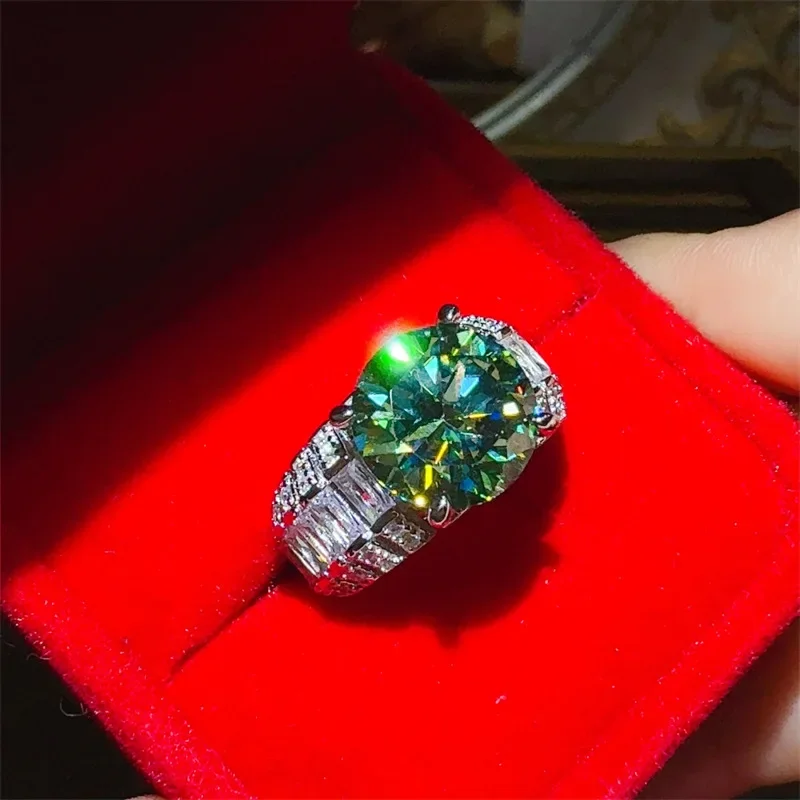 SACE GEMS GRA Certified 5CT Moissanite Ring VVS1 Lab Diamond Solitaire Ring for Women Engagement Promise Wedding Band Jewelry - Image 5