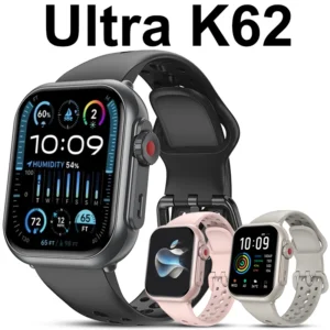 Watch Ultra K62 Men Women 1000mAh HD AMOLED 100+Sport Heart Rate Bluetooth Call GPS Track Waterproof Smart Watch For iOS Android