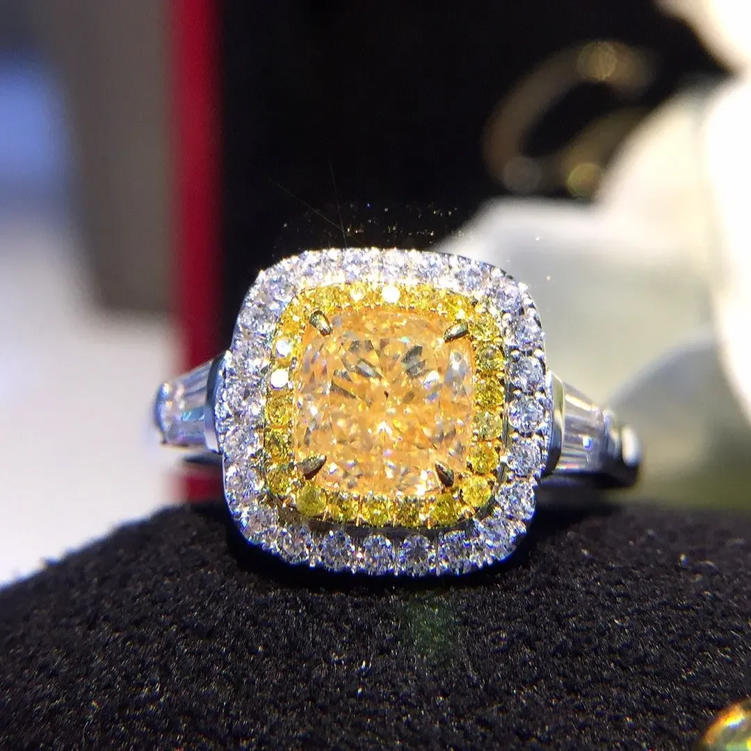 Natural Diamond 18K Gold Pure Gold Ring Beautiful Gemstone Ring Good Upscale Trendy Classic Party Fine Jewelry Hot Sell New 2025 - Image 2