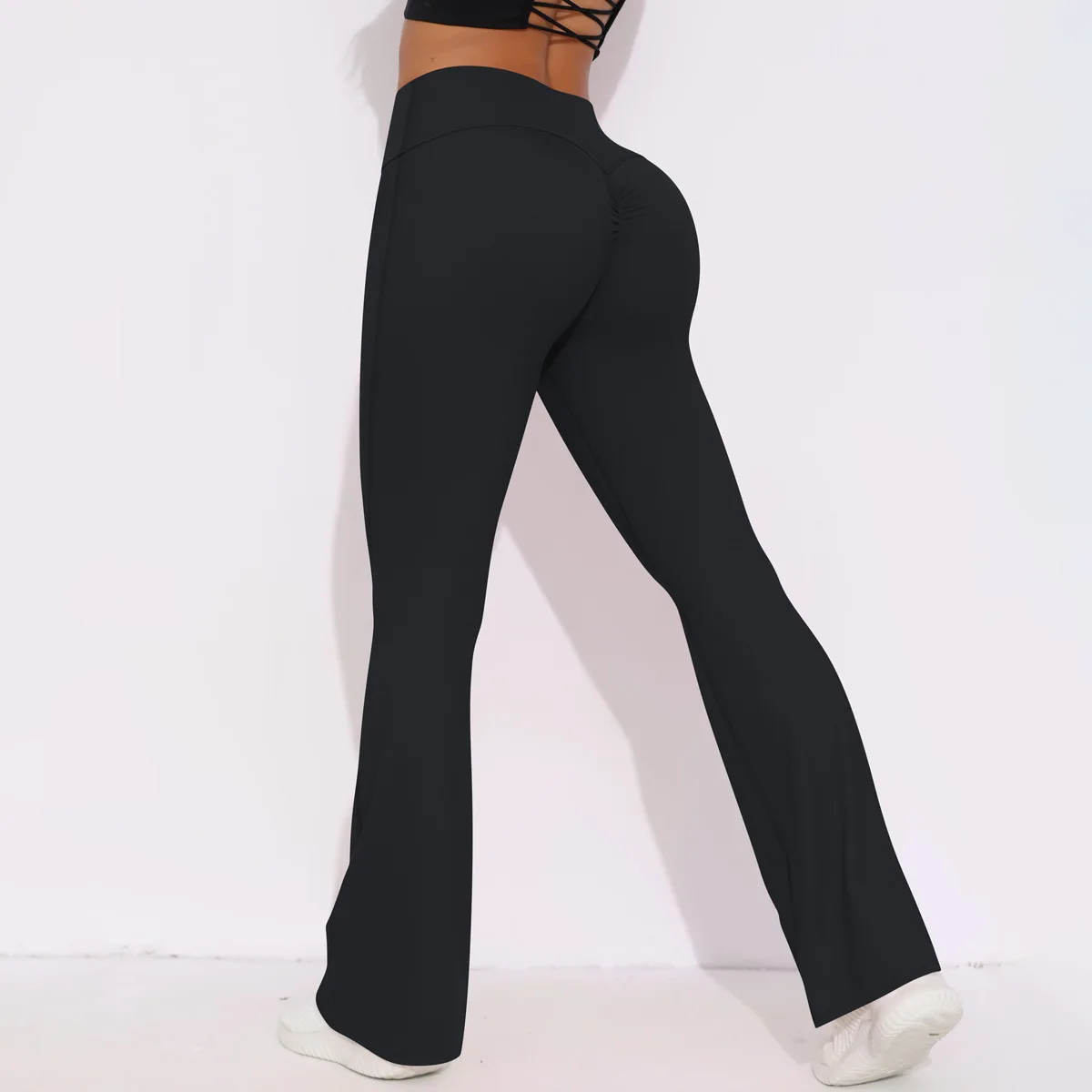 Seamless Flare Leggings Yoga Pants Women High Waist Wide Leg Pants Women Gym Workout Fitness Sports Flared Pant Dance Trousers - Image 3