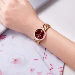 Mige brand steel case automatic waterproof gift for lady Mermaid Gold Coin watch business mechanical movement watches for women