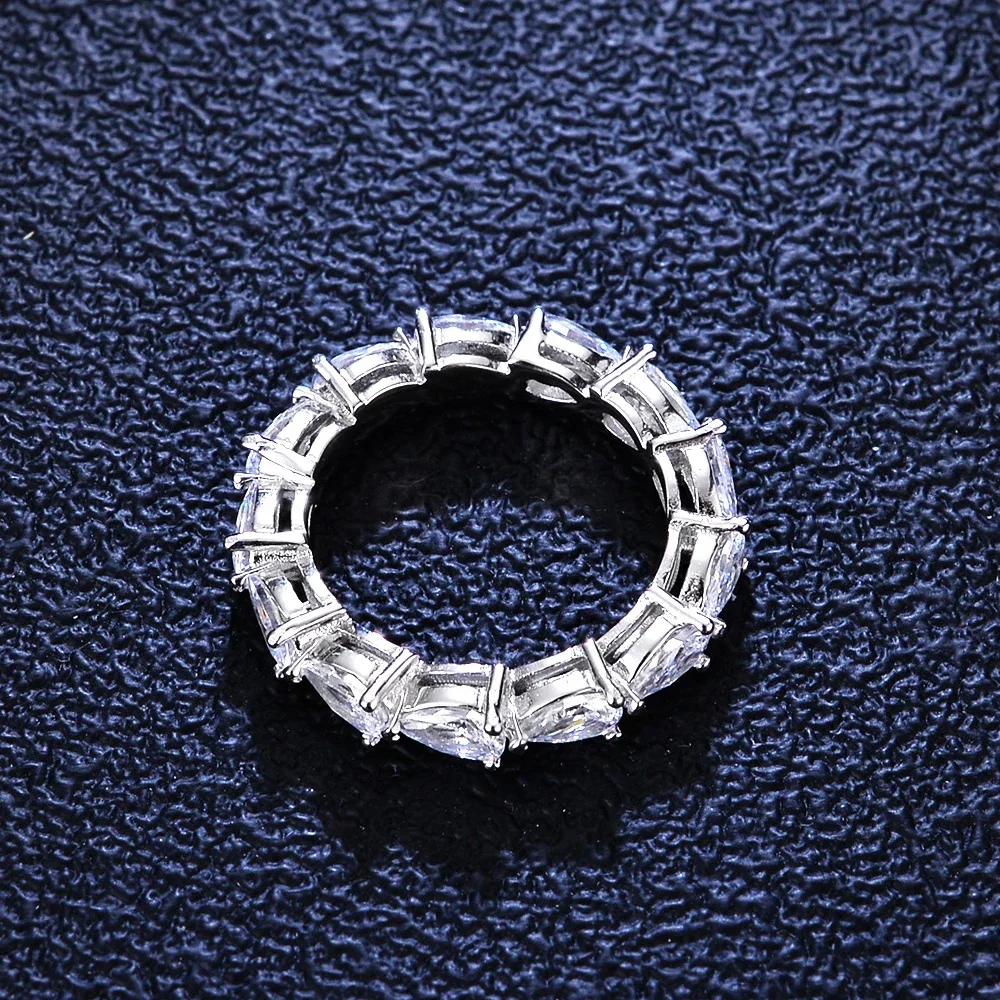 3*5mm Pear Cut Moissanite Ring For Women D Color VVS Lab Diamond S925 Silver Plated 18k Gold Wedding Band Jewelry GRA Certified - Image 6