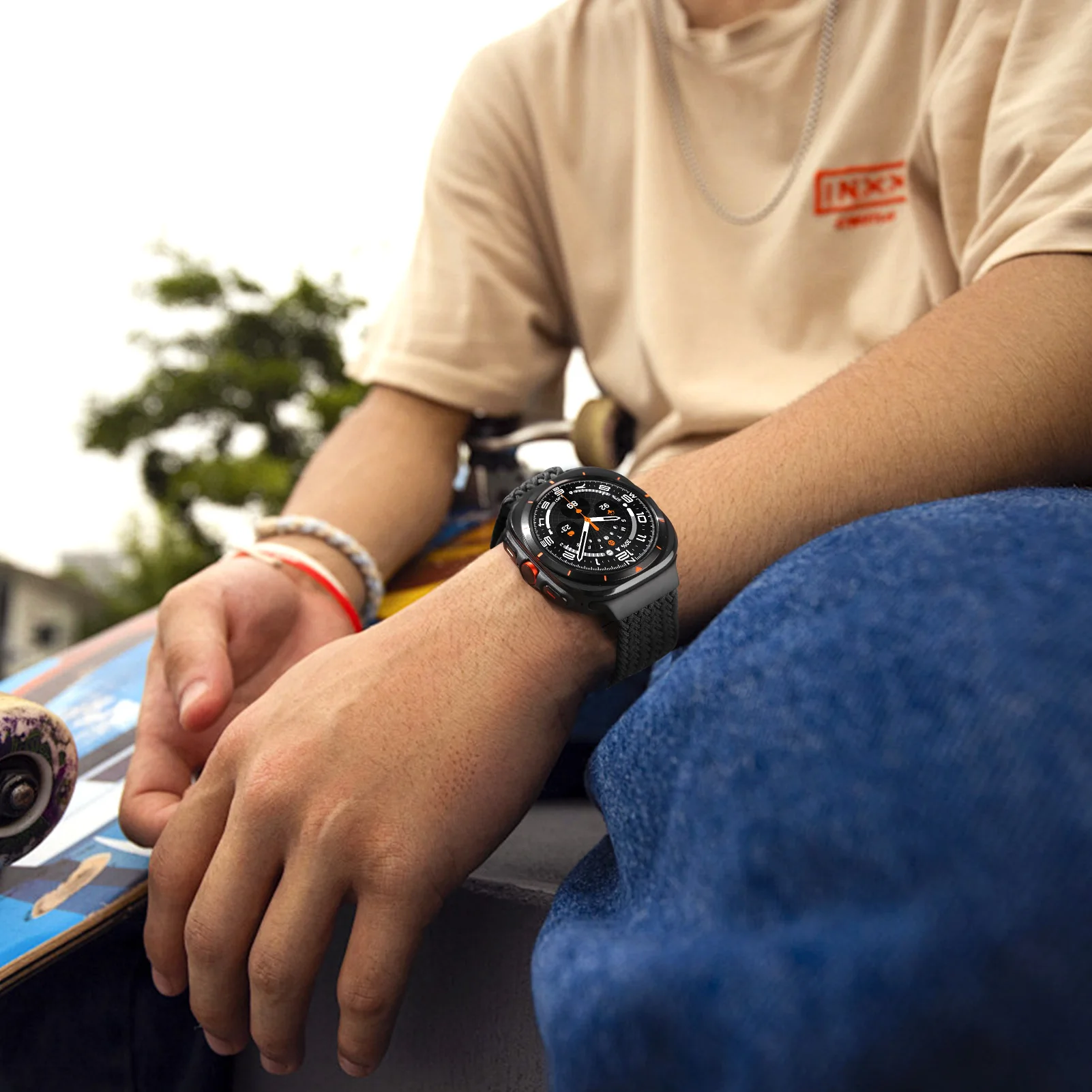 Braided Bands For Samsung Galaxy Watch Ultra 47mm watchband Magnetic wrist sport belt Bracelet Correa Galaxy Watch 7 Ultra Strap - Image 6