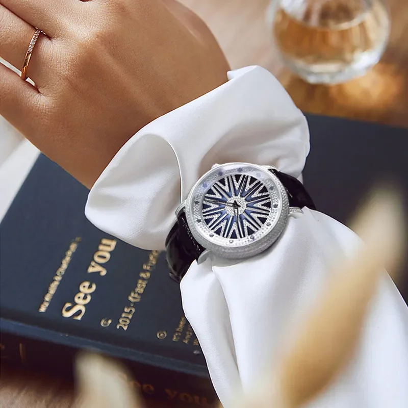 BEXEI Fashion Casual Fortune Quartz Man Watch Luxury White Stone Dial Quartz Sapphire Women Stainless Steel Waterproof Watches - Image 3