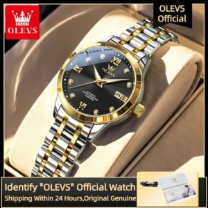OLEVS 9946 Business Women Watch Diamond Roman Scale Ladies Hand Clock Automatic Mechanical Wrist watch for Ladies NEW