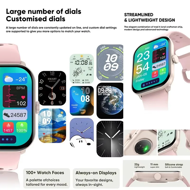 2026 New BOXUXING Watch 5 Men Women HD AMOLED Display Screen Heart Rate Bluetooth Call GPS Track Waterproof Sports Smart Watch - Image 3