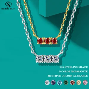 TY D VVS1 Moissanite Pandent Necklace GRA Certified 0.3-1.5ct Lab Diamond s925 Sterling Silver Dainty Necklaces for Women