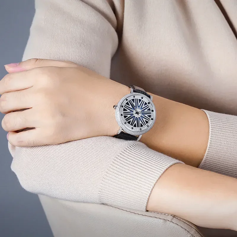 BEXEI Fashion Casual Fortune Quartz Man Watch Luxury White Stone Dial Quartz Sapphire Women Stainless Steel Waterproof Watches - Image 2