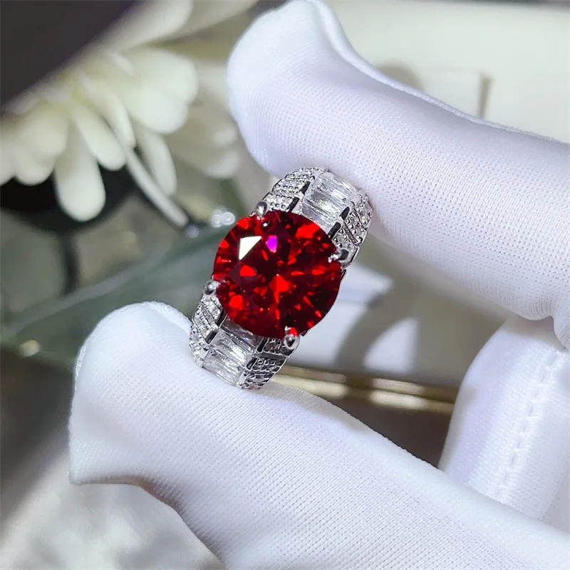 SACE GEMS GRA Certified 5CT Moissanite Ring VVS1 Lab Diamond Solitaire Ring for Women Engagement Promise Wedding Band Jewelry - Image 4