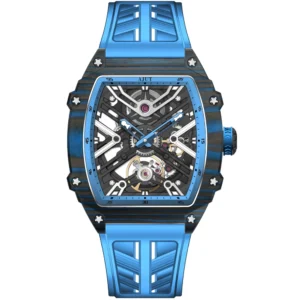 AJUT Carbon Fiber Mechanical Men Watches Luxury Automatic Movement Hollow Fashion Sapphire Man Watch 0519