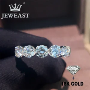 Natural Diamond 18K Gold Pure Gold Ring Beautiful Gemstone Ring Good Upscale Trendy Classic Party Fine Jewelry Hot Sell New 2025