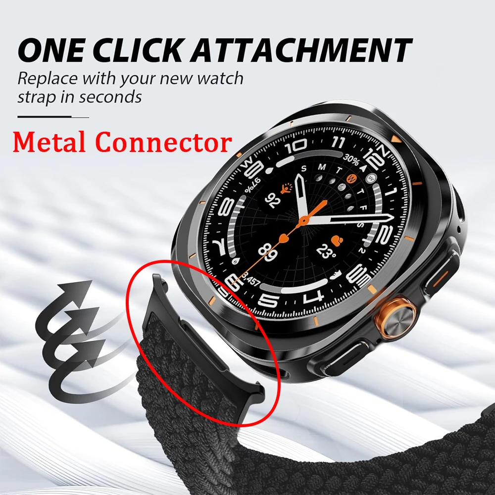 Braided Bands For Samsung Galaxy Watch Ultra 47mm watchband Magnetic wrist sport belt Bracelet Correa Galaxy Watch 7 Ultra Strap - Image 3