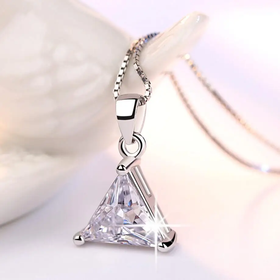 Princess Cut Moissanite Necklace 2CT Certified Lab Created Diamond Pendant Solid S925 Silver Wedding Jewelry - Image 2