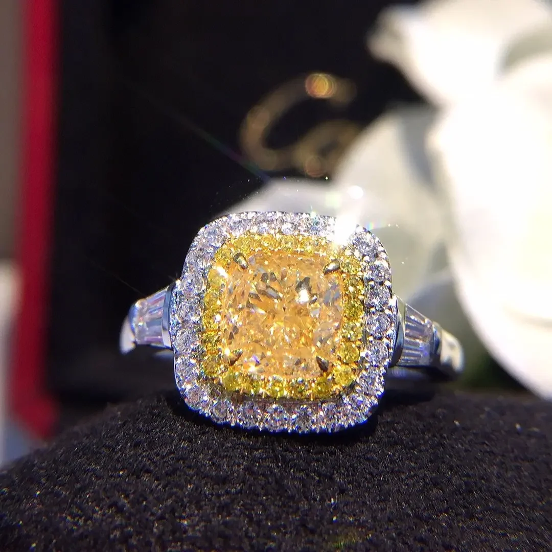 Natural Diamond 18K Gold Pure Gold Ring Beautiful Gemstone Ring Good Upscale Trendy Classic Party Fine Jewelry Hot Sell New 2025 - Image 4