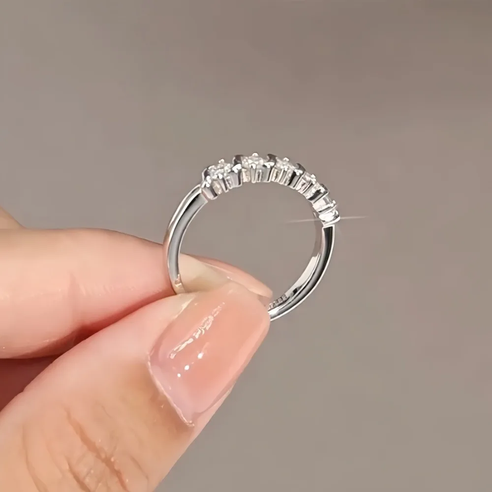 NKHOG 3mm Certified Moissanite Rings 925 Sterling Silver Wedding Engagement Band For Women Lab Diamond Gift No Fade Fine Jewelry - Image 3