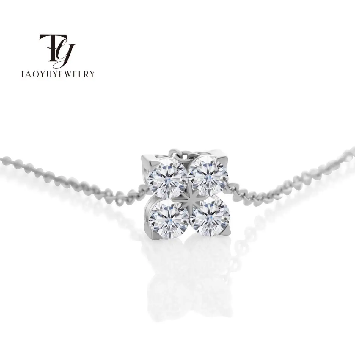 TY D VVS1 Moissanite Pandent Necklace GRA Certified 0.4ct Lab Diamond S925 Ster…