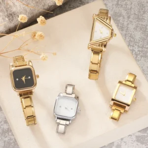 Y2K Women's Fashion Stainless Steel Cute Ear Irregular Shape Watch Fit 9mm Bracelet Bangle For Women Men Friend DIY Jewelry Gift