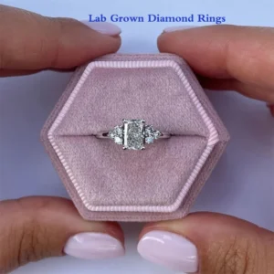 DEF VS-VVS CVD HPHT Lab Grown Diamond Engagement Ring IGI Certified Radiant 2CT Main Stone&Round Cluster Set Platinum 950 Ring