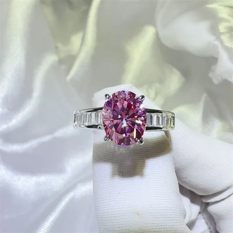 SACE GEMS GRA Certified 3CT Moissanite Ring VVS1 Lab Diamond Solitaire Ring for Women Engagement Promise Wedding Band Jewelry - Image 6