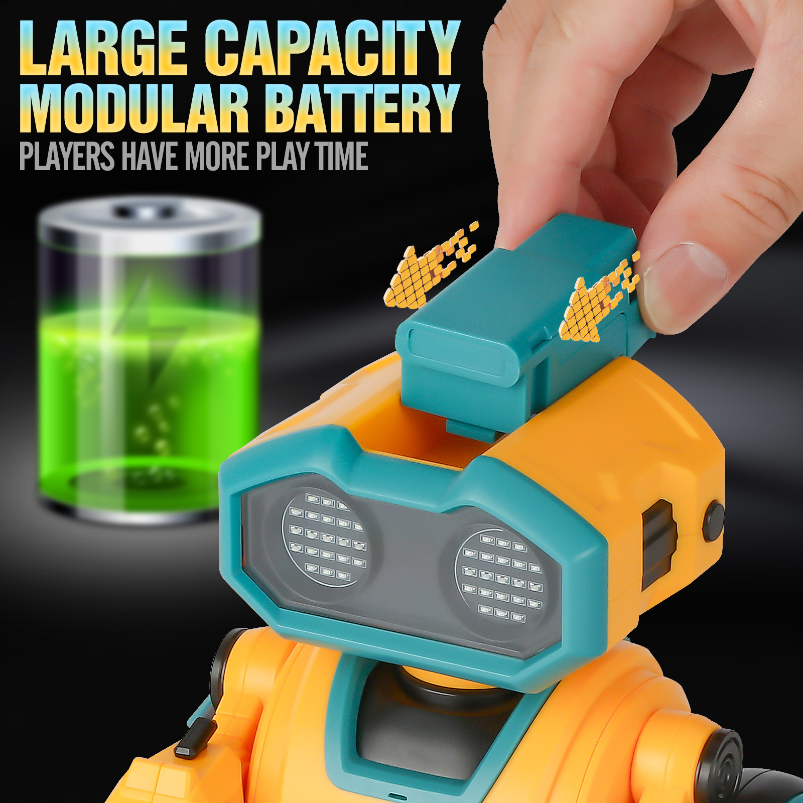 RC Robot for Kids with Facial Expression AI Interactive Intelligent Remote Control Smart Robo with Magic Voice Record LED eyes Gesture Induction Programming Touch Induction Robot Gift for Kids - Image 10