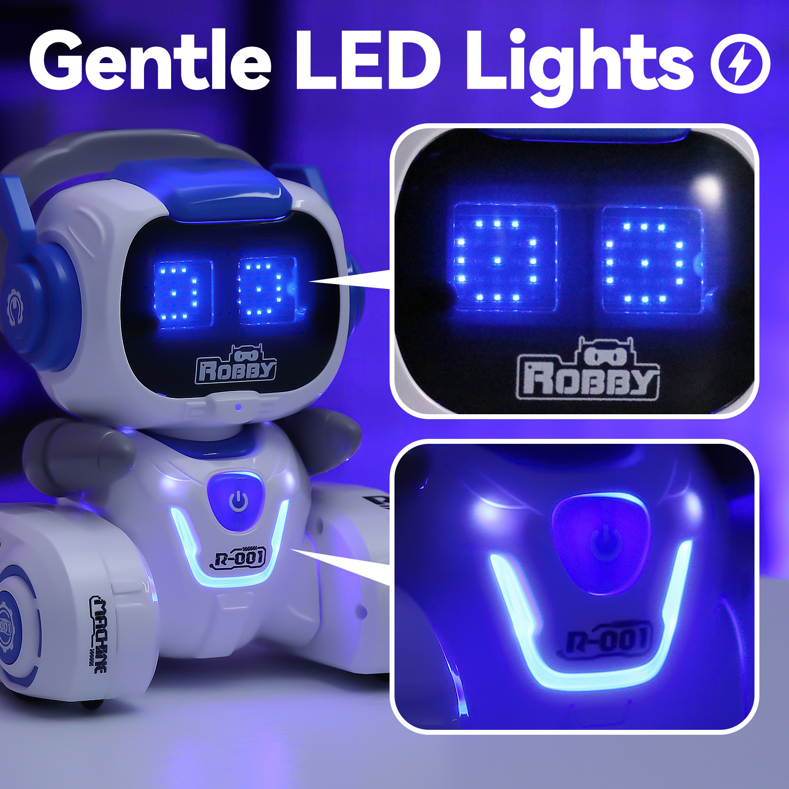 RC Robot for Kids with Facial Expression AI Interactive Intelligent Remote Control Smart Robo with Magic Voice Record LED eyes Gesture Induction Programming Touch Induction Robot Gift for Kids - Image 19