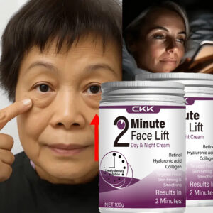 2-minute facial lifting day and night cream, containing hyaluronic acid, collagen and peptides - 100 grams provides rapid hydration, suitable for all light skin types, firming and smoothing, visible results in just 2 minutes