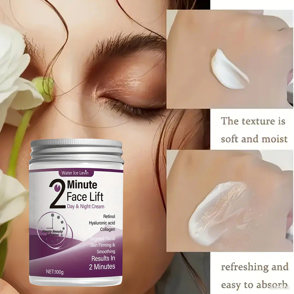 2-Minute Face Lift Day & Night Cream - Collagen Lift & Tight Face Cream with Retinol, Collagen, Turmeric, Hyaluronic Acid & Vitamin CE - Moisturizing & Smoothing for All Skin Types - Alcohol-Free, 24-Hour Hydration, Face Lotion for Women And Men - Image 3