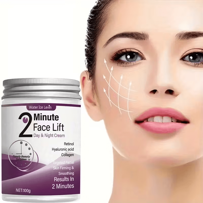 2-Minute Face Lift Day & Night Cream - Collagen Lift & Tight Face Cream with Retinol, Collagen, Turmeric, Hyaluronic Acid & Vitamin CE - Moisturizing & Smoothing for All Skin Types - Alcohol-Free, 24-Hour Hydration, Face Lotion for Women And Men - Image 4