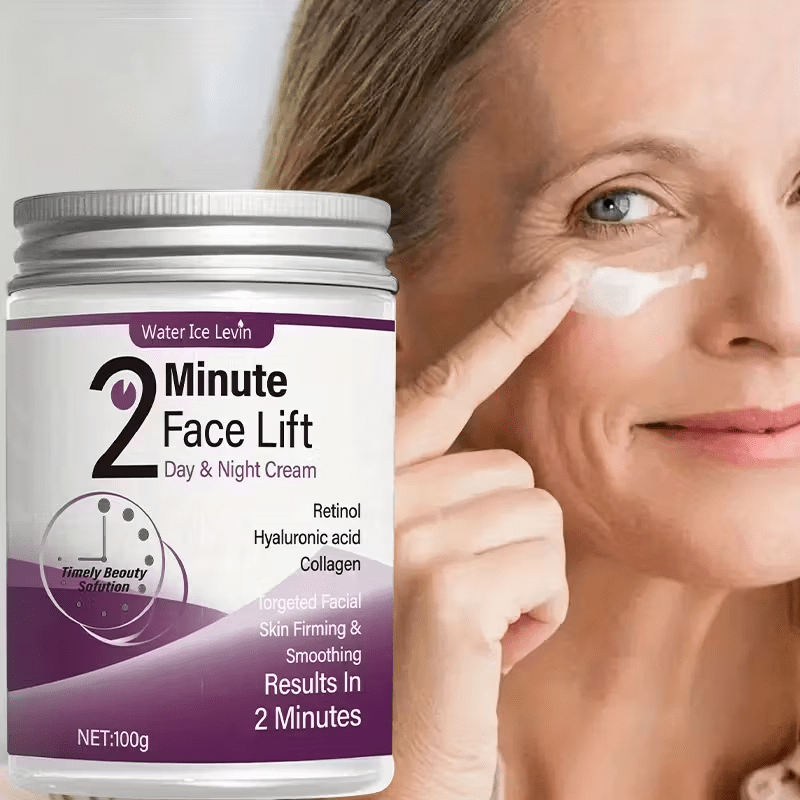 2-Minute Face Lift Day & Night Cream - Collagen Lift & Tight Face Cream with Retinol, Collagen, Turmeric, Hyaluronic Acid & Vitamin CE - Moisturizing & Smoothing for All Skin Types - Alcohol-Free, 24-Hour Hydration, Face Lotion for Women And Men - Image 2