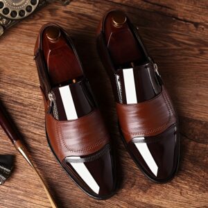 New Men's Dress Shoes, Elegant Pointed Toe Fashion Loafers, Slip-On Men's Gift, Comfortable Office Dress Shoes, Men's Black Shoes